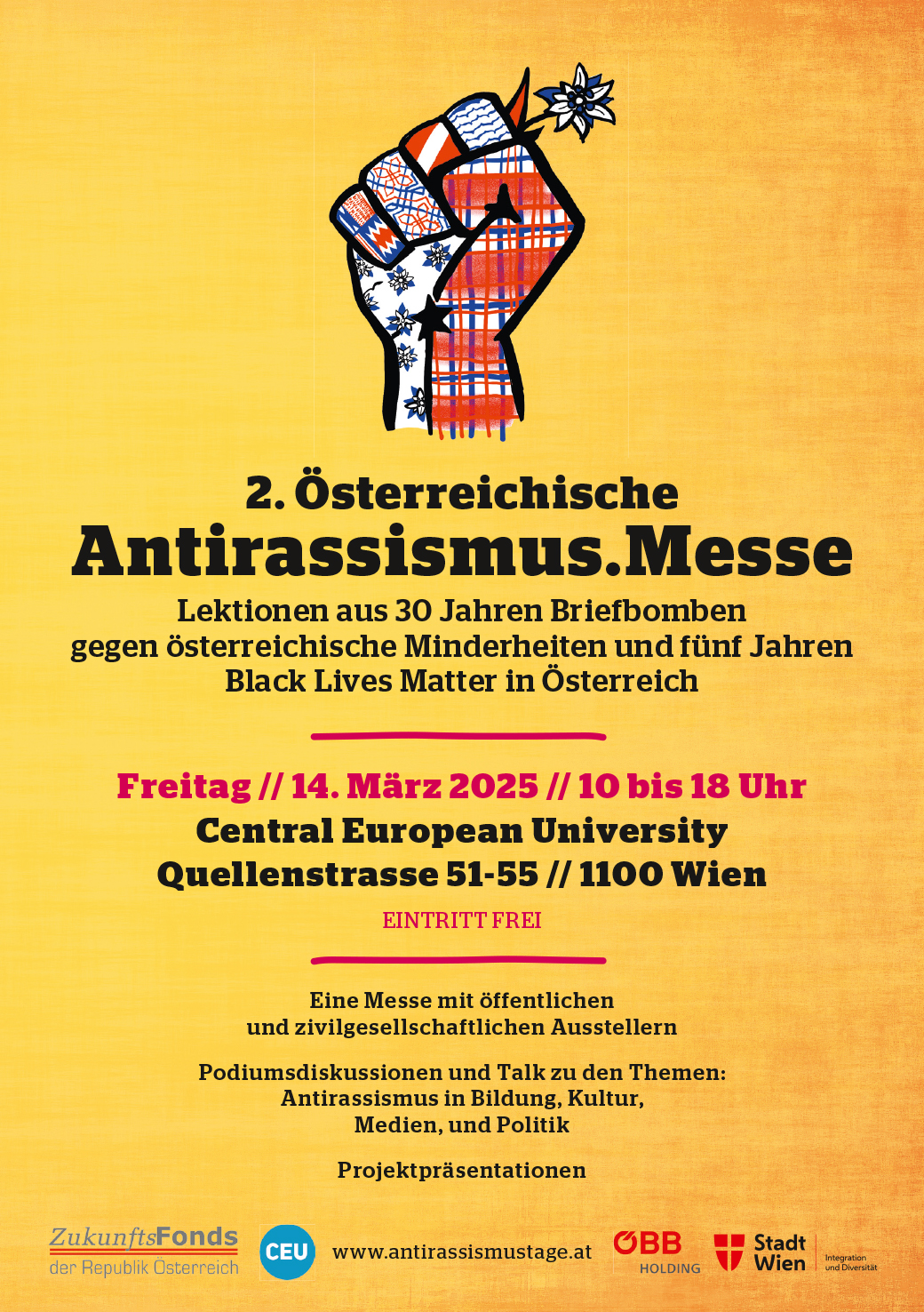 Wien: Eröffnung - 2. Österreichische Antirassismus.Tage mit Messe