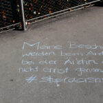 Strassenkreideaktion zur Stärkung des öffentlichen Bewusstseins