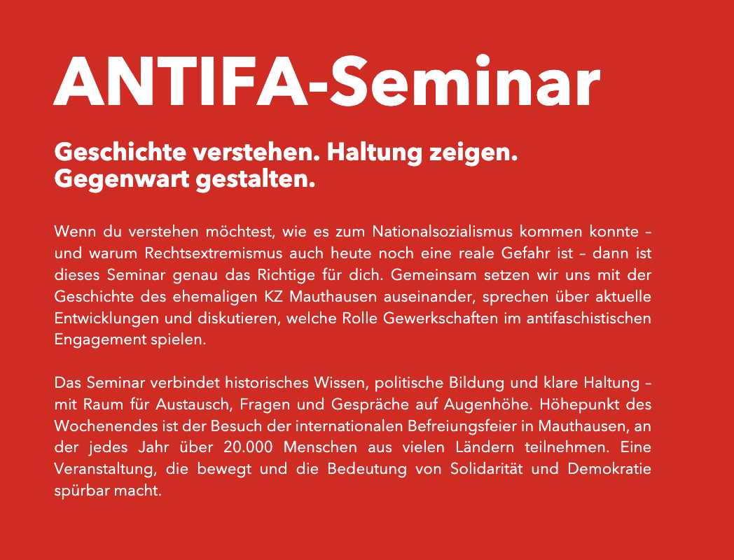 ANTIFA - Geschichte verstehen. Haltung zeigen. Gegenwart gestalten