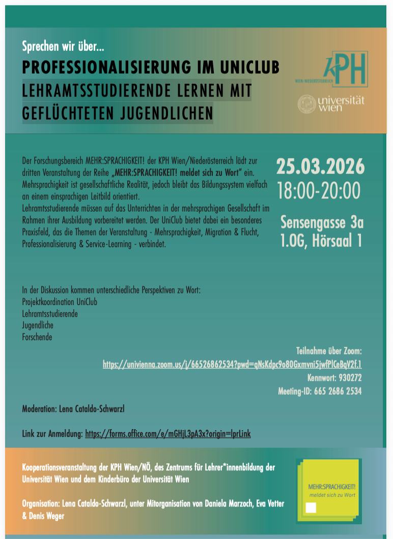 Lehramtsstudierende lernen mit geflüchteten Jugendlichen - Hörsaal 1