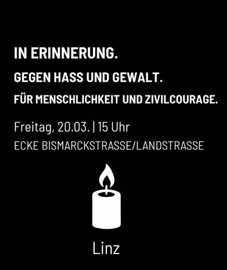 Linz: Kundgebung gegen Hass und Gewalt