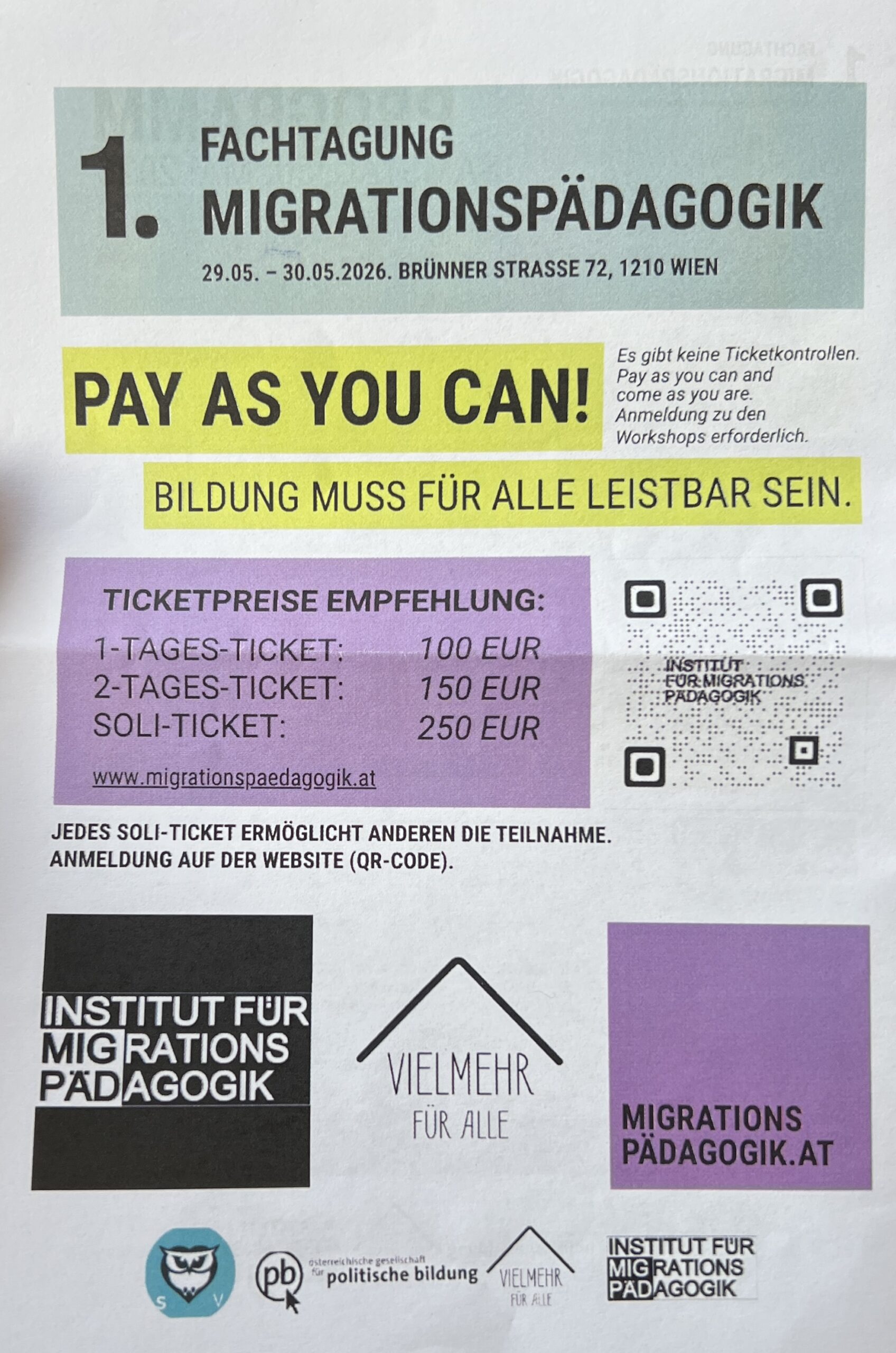 1. Fachtagung Migrationspädagogik