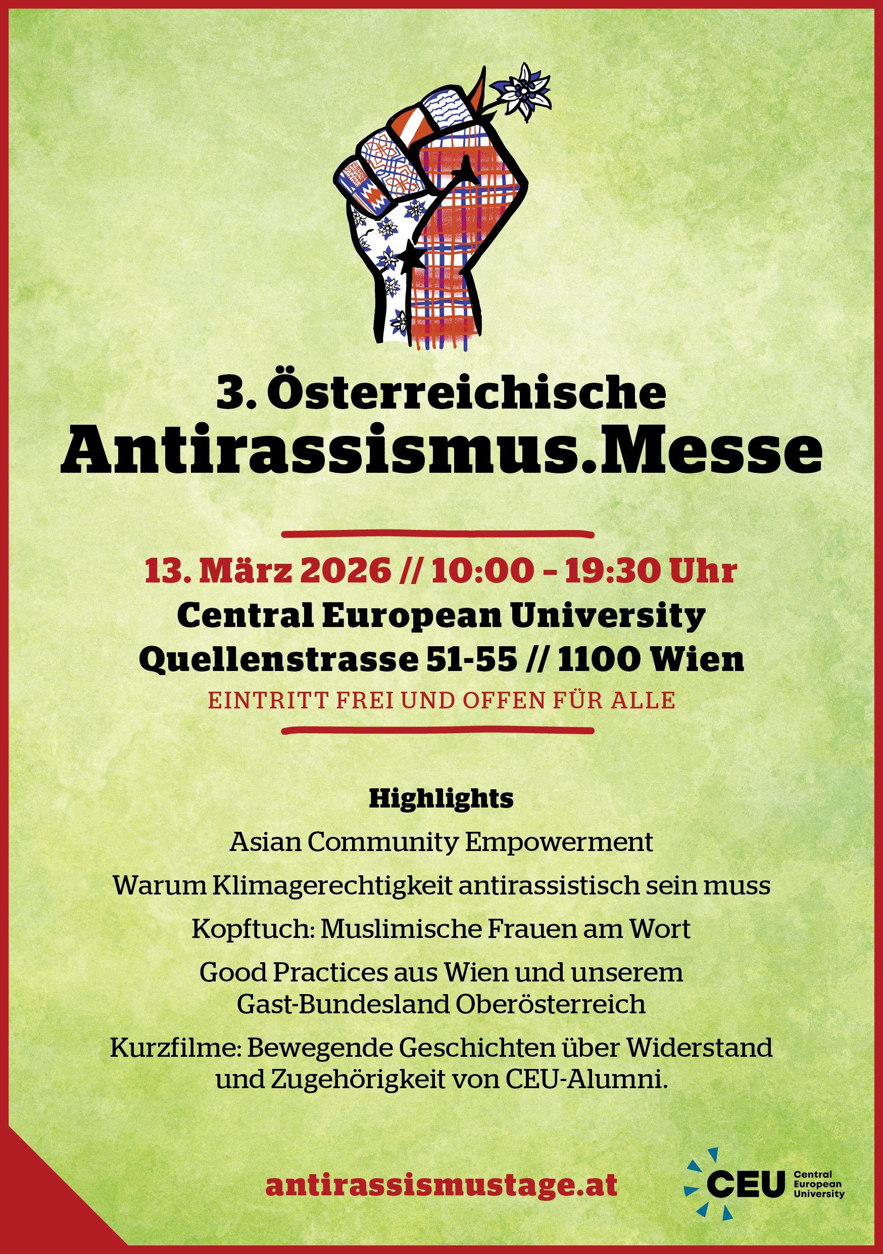 Österreichische Antirassismus.Messe - Auftaktveranstaltung der Österreichischen Antirassismus.Tage