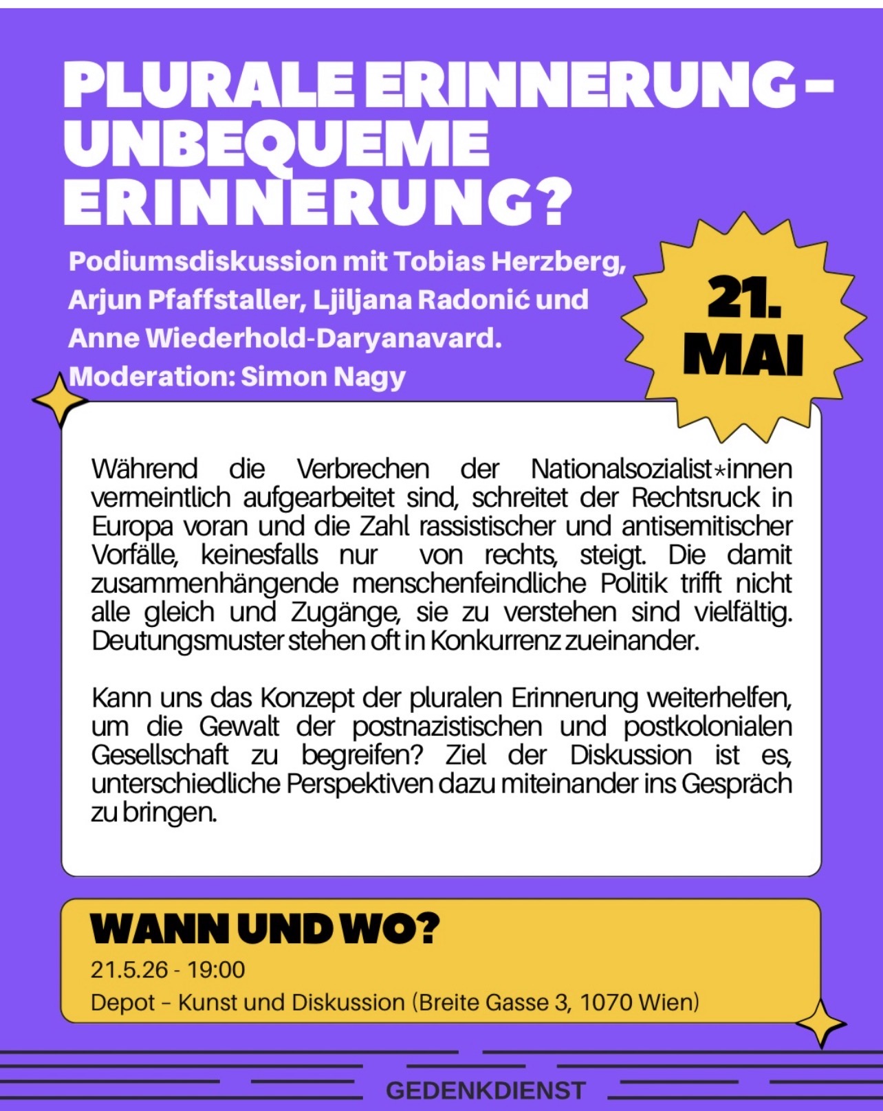 Plurale Erinnerung-Unbequeme Erinnerung ?