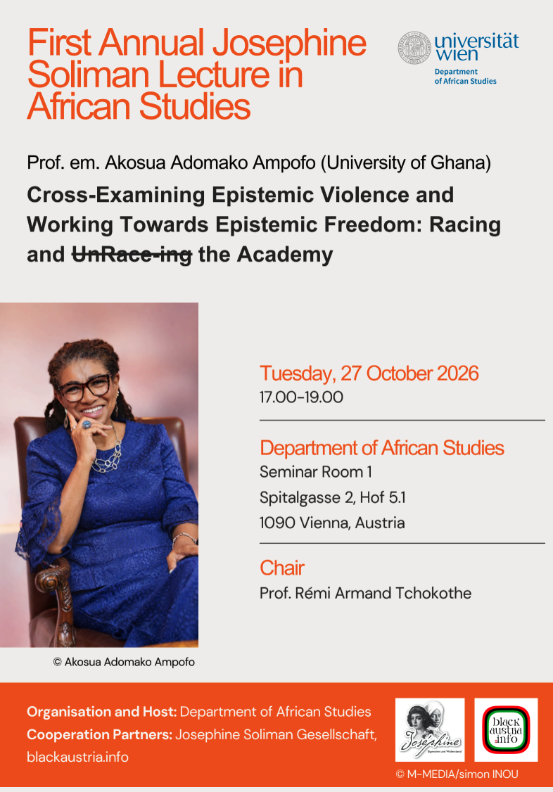 First Annual Josephine Soliman Lecture in African Studies - Professor Akosua Adomako Ampofo in Vienna