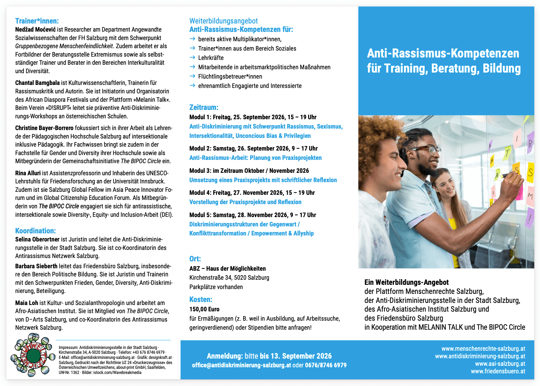 Anti-Rassismus-Kompetenzen für Training, Beratung, Bildung - Modul 1